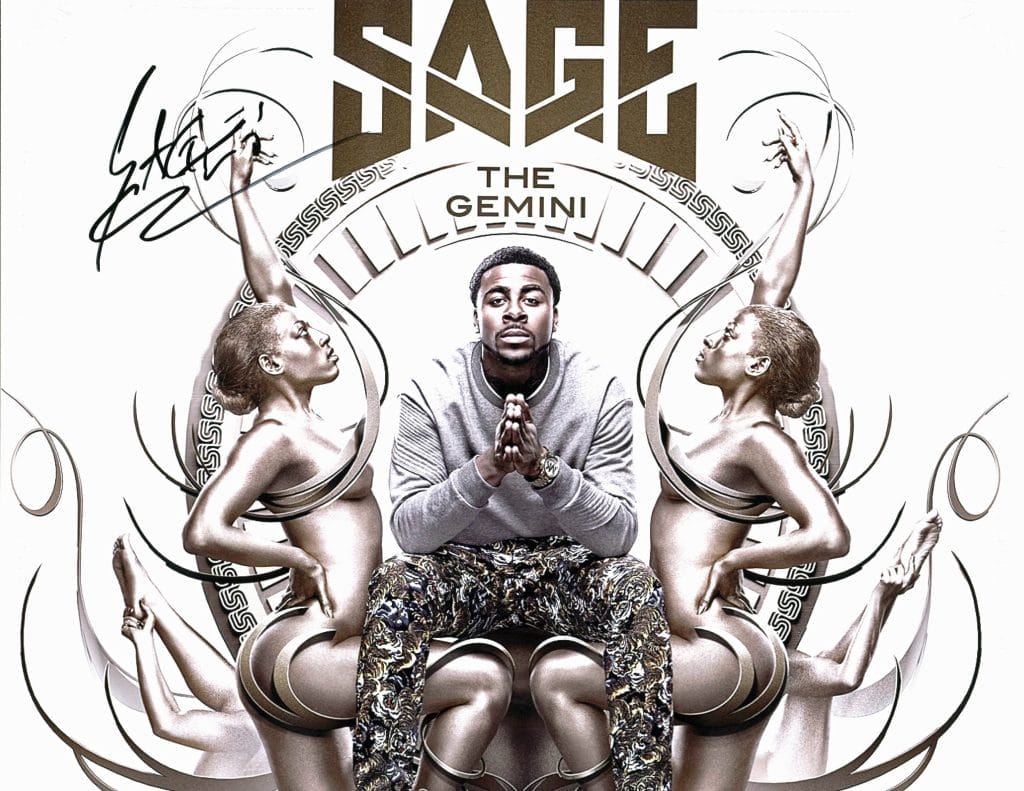 Sage the Gemini Rapper Authentic Signed 10.5×13.5 Photo Autographed BAS #B91348