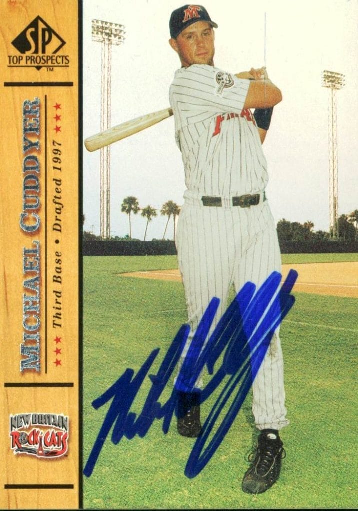 Twins Michael Cuddyer Authentic Signed Card 2000 SP Top Prospects RC #37 w/ COA