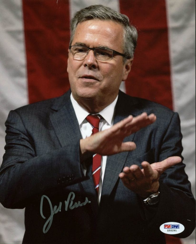 Jeb Bush Presidential Candidate Signed Authentic 8X10 Photo PSA #Z55291