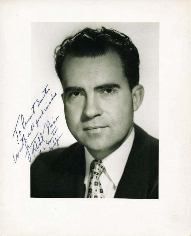 President Richard Nixon “Us Senator” Signed Authentic 8X10 Photo PSA/DNA #V03051