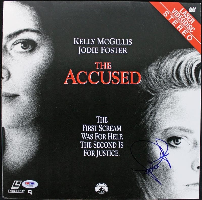 Jodie Foster The Accused Authentic Signed Laserdisc Cover PSA/DNA #J00678