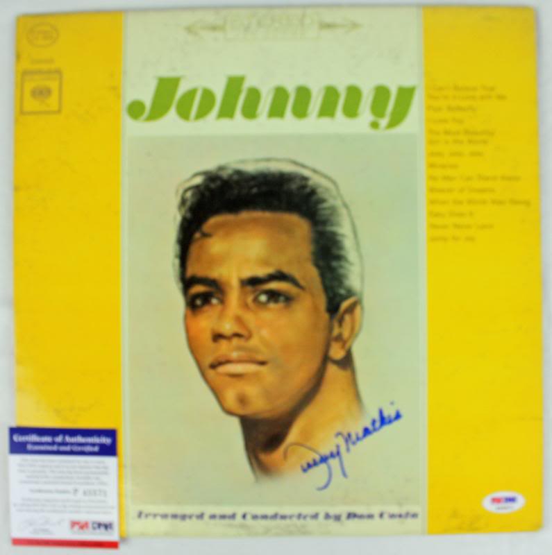 Johnny Mathis Signed Album Cover PSA/DNA #P43571