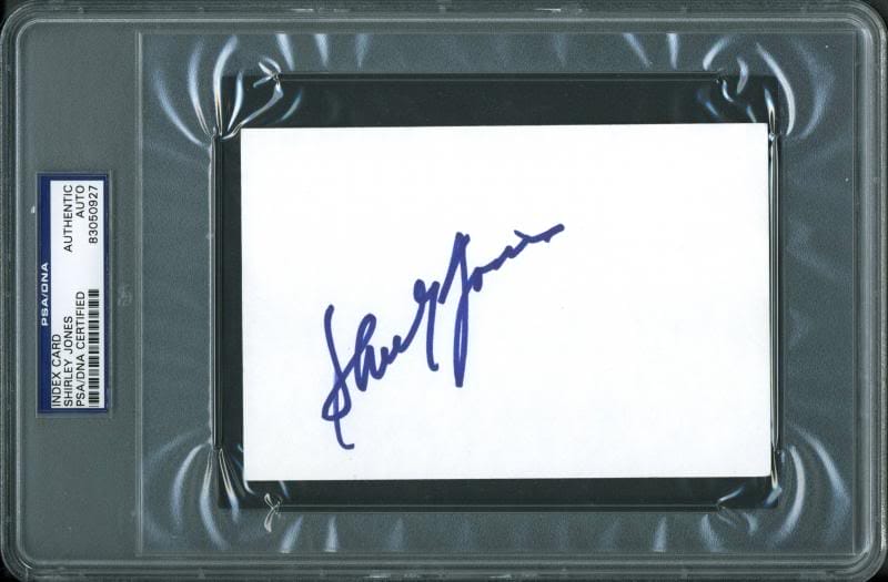 Shirley Jones Authentic Signed 4X6 Index Card Autographed PSA/DNA Slabbed