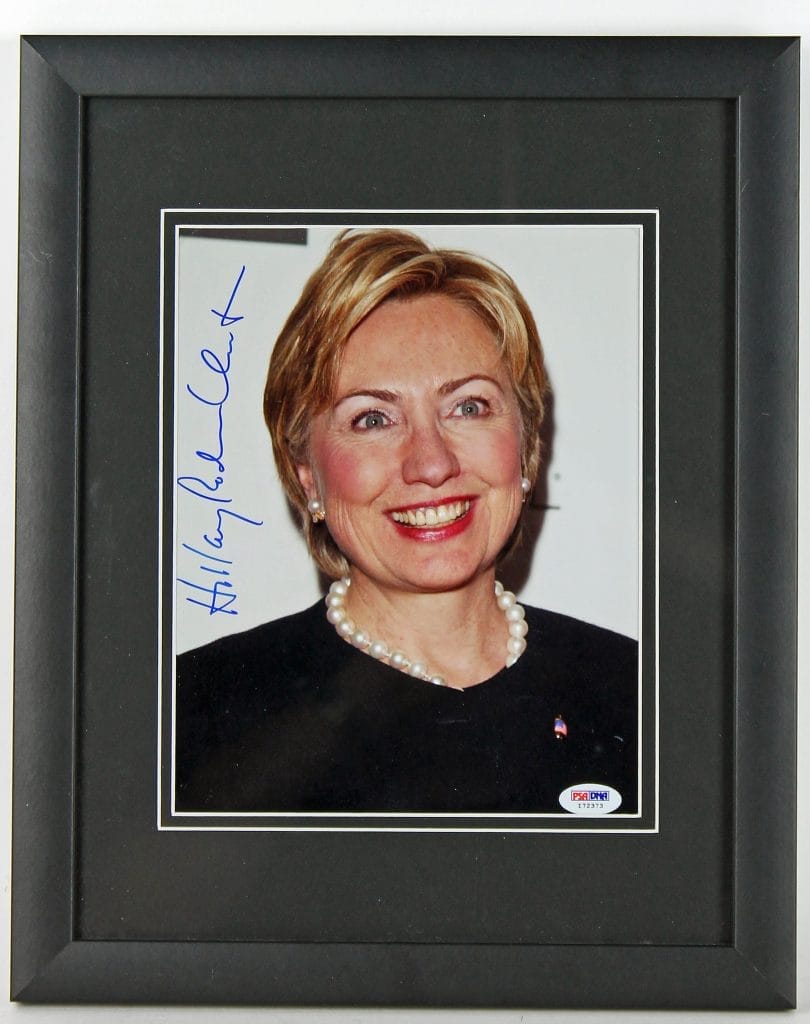 Hillary “Rodham” Clinton Authentic Signed 8×10 Photo Framed PSA/DNA #I72373