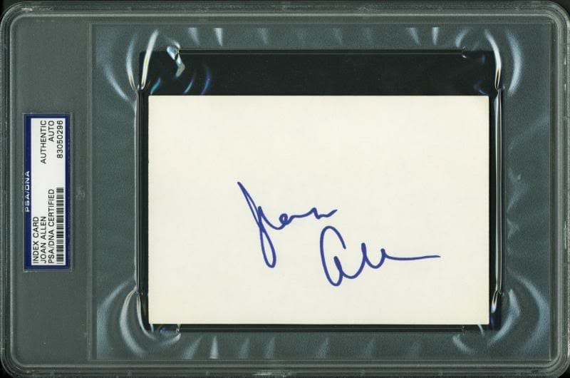 Joan Allen Authentic Signed 4X6 Index Card Autographed PSA/DNA Slabbed 2