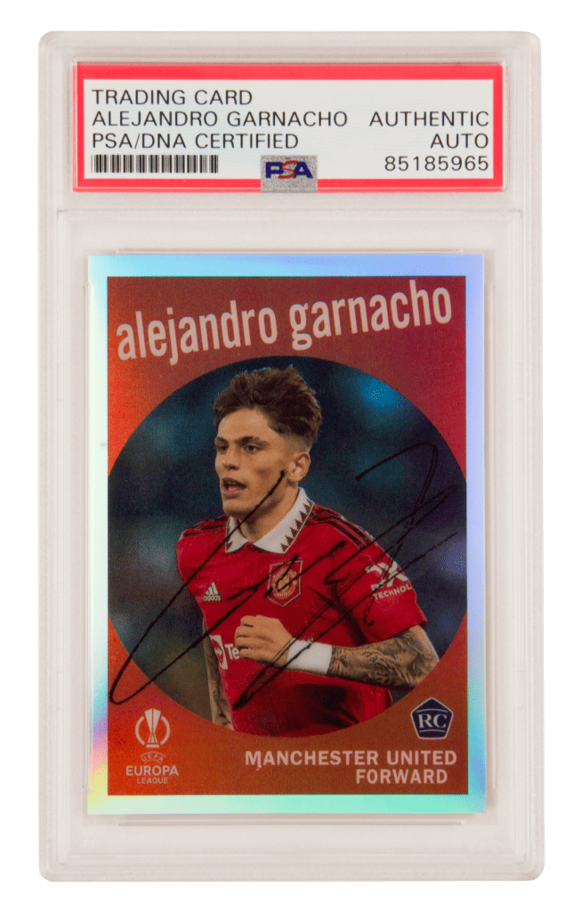 Alejandro Garnacho Signed Topps UCC Chrome Rookie Soccer Card – PSA Authentic