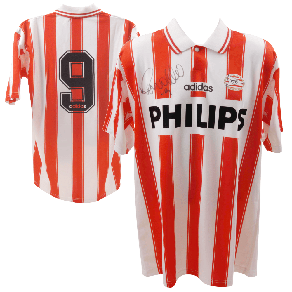 Ronaldo Nazario Front Signed Vintage PSV Home Soccer Jersey #9 – Beckett COA