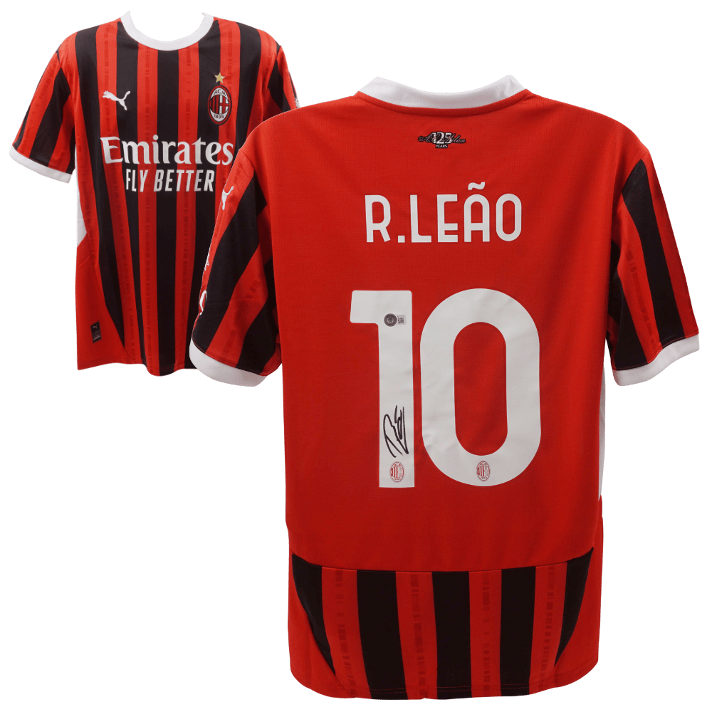 Rafael Leao Signed AC Milan Home Soccer Jersey #10 – BECKETT COA
