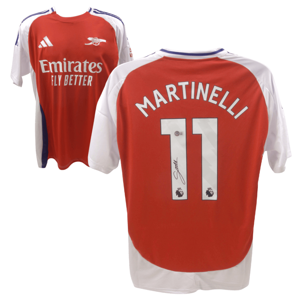 Gabriel Martinelli Signed 2024/25 Arsenal Home Soccer Jersey #11 – BECKETT COA