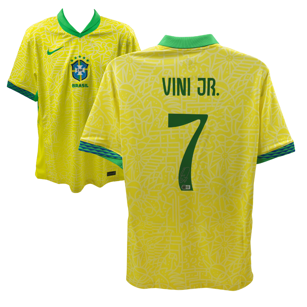 Vinicius Jr Signed Brazil FC Home Soccer Jersey #7 – BECKETT COA