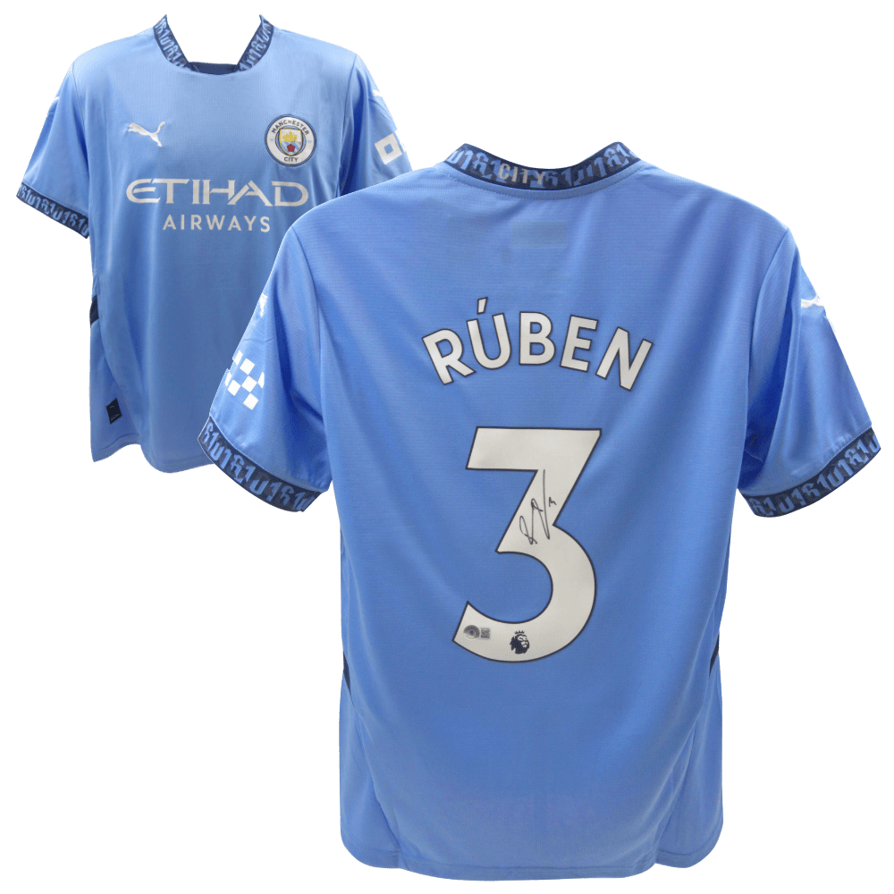 Ruben Dias Signed Manchester City Home Soccer Jersey #3 – BECKETT COA