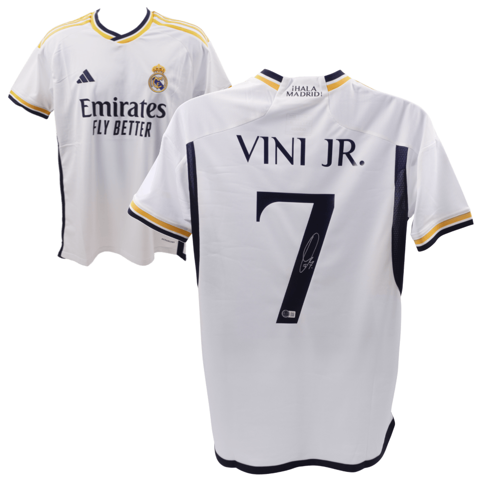 Vinicius Jr Signed Real Madrid Home Soccer Jersey #7 – BECKETT COA