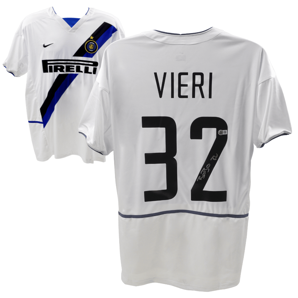 Christian Vieri Signed Inter Milan Away Soccer Jersey #32 – BECKETT COA