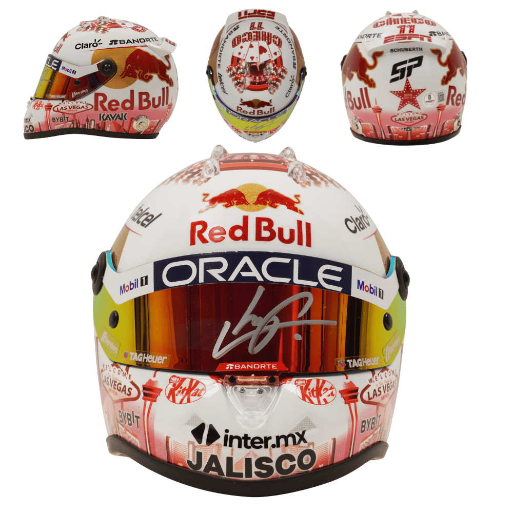 Sergio Perez Signed 2023 F1 Las Vegas GP Racing Helmet 1:2 SCALE – Beckett COA