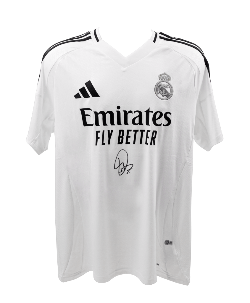 Vinicius Jr Front Signed Real Madrid 2024/25 Home Soccer Jersey #7 – BECKETT COA