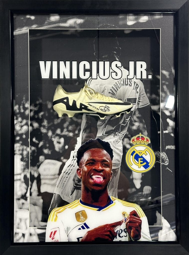 Vincius Jr Signed Soccer Cleat LED 3D Custom Framed – Beckett COA