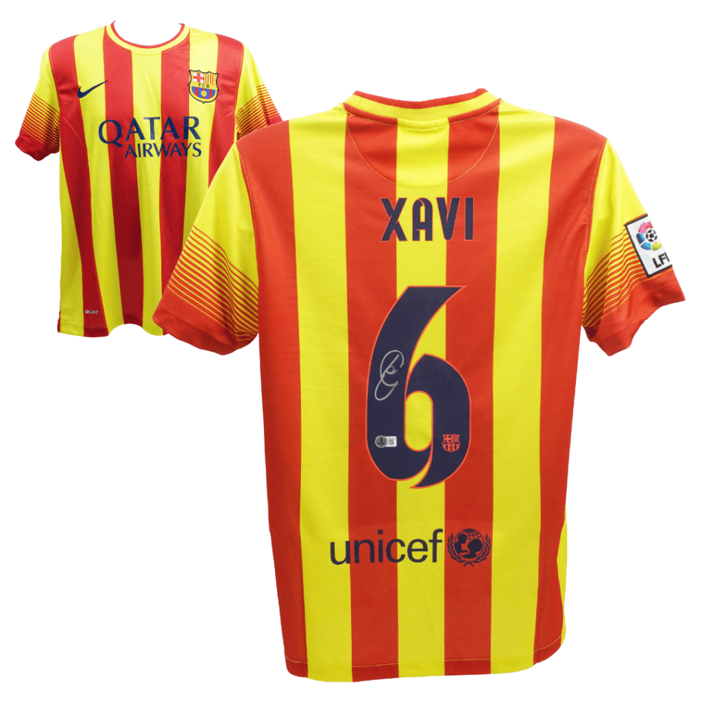 Xavi Hernandez Signed Barcelona Away Jersey #6 – Beckett COA