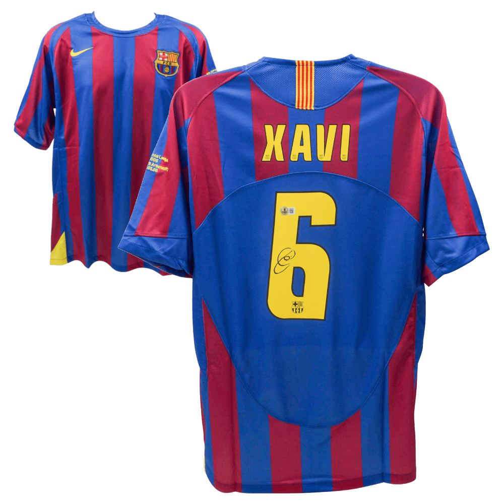 Xavi Hernandez Signed Barcelona Home Jersey #6 – Beckett COA