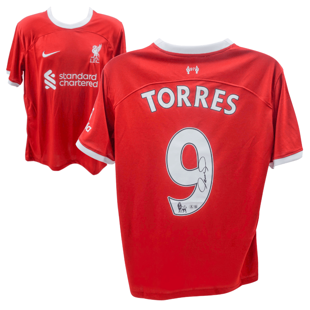 Fernando Torres Signed Liverpool Jersey #9 – Beckett COA