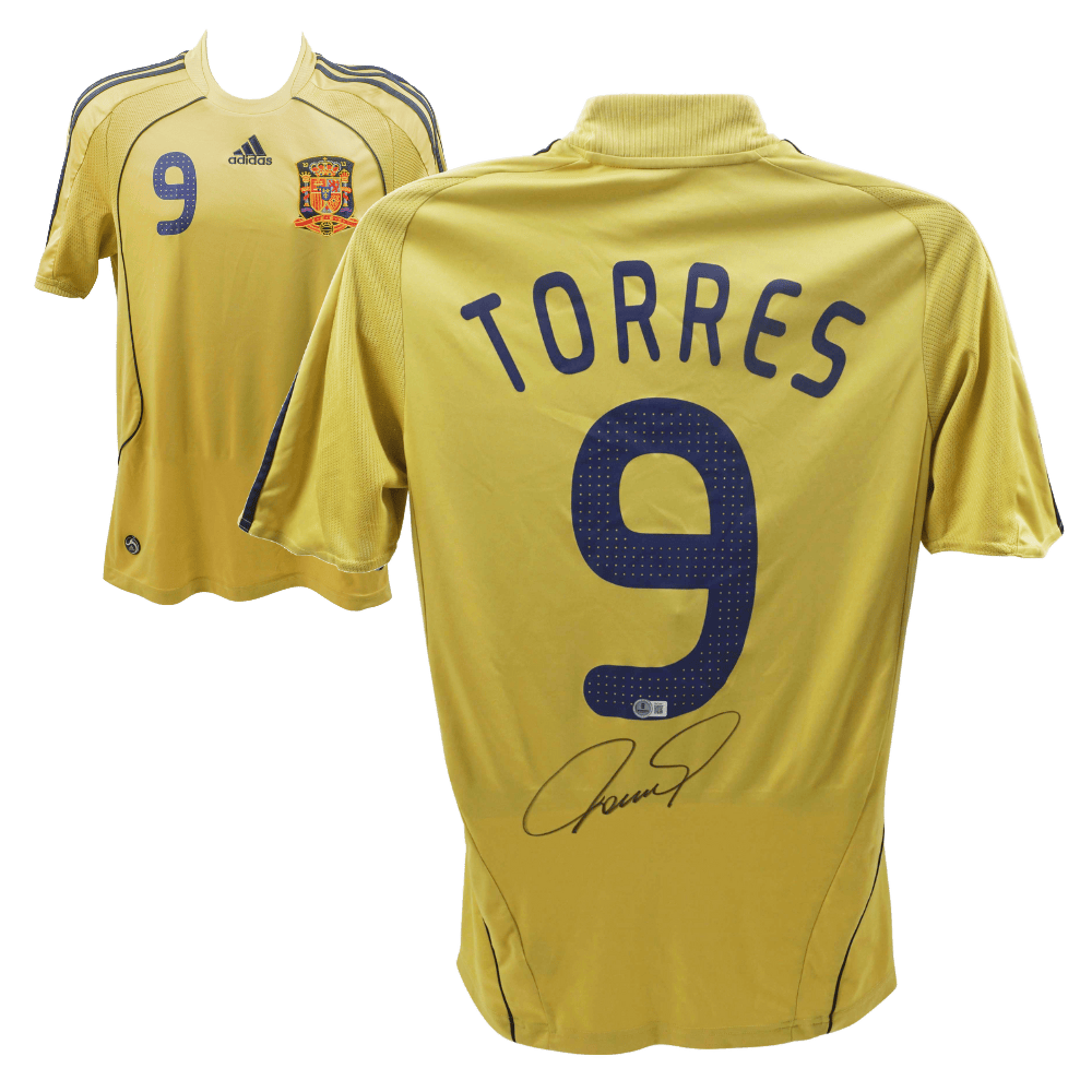 Fernando Torres Signed Official Spain National Team Away Jersey #9 – Beckett COA