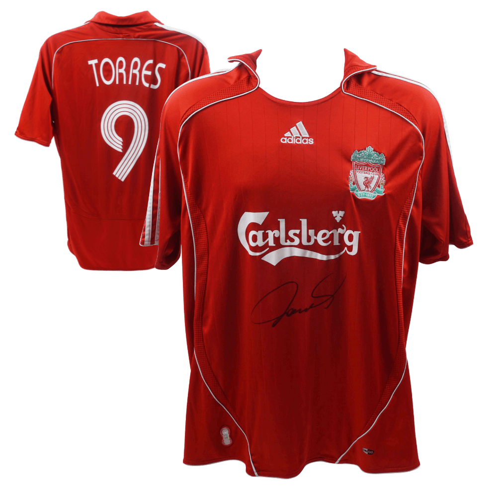 Fernando Torres Front Signed Official Liverpool Home Jersey #9 – Beckett COA