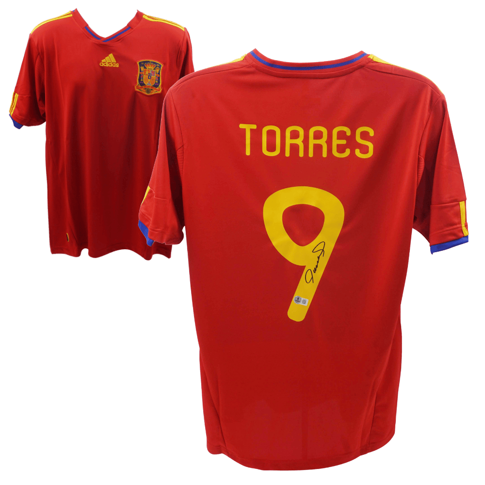 Fernando Torres Signed Spain National Home Jersey #9 – Beckett COA