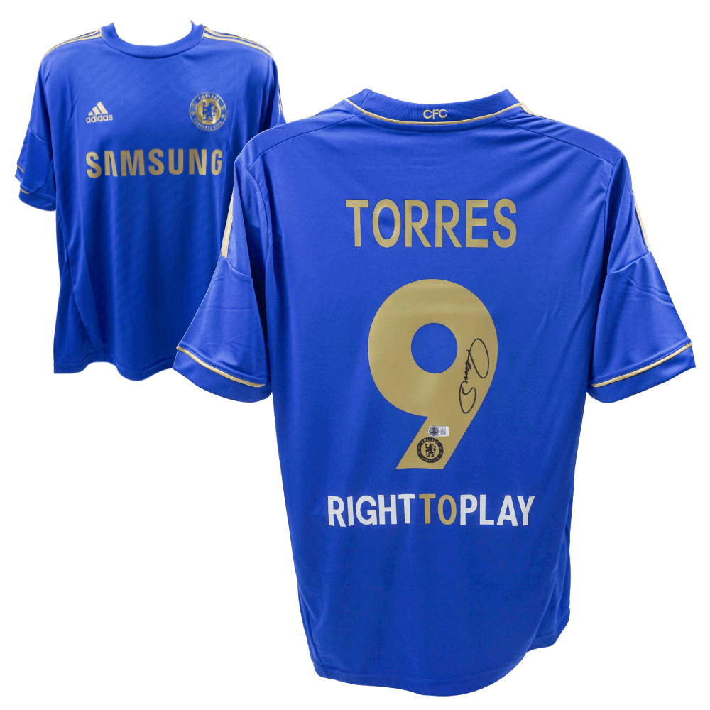 Fernando Torres Signed Chelsea Home Jersey 9 Beckett COA MVPs Authentic Signed Memorabilia