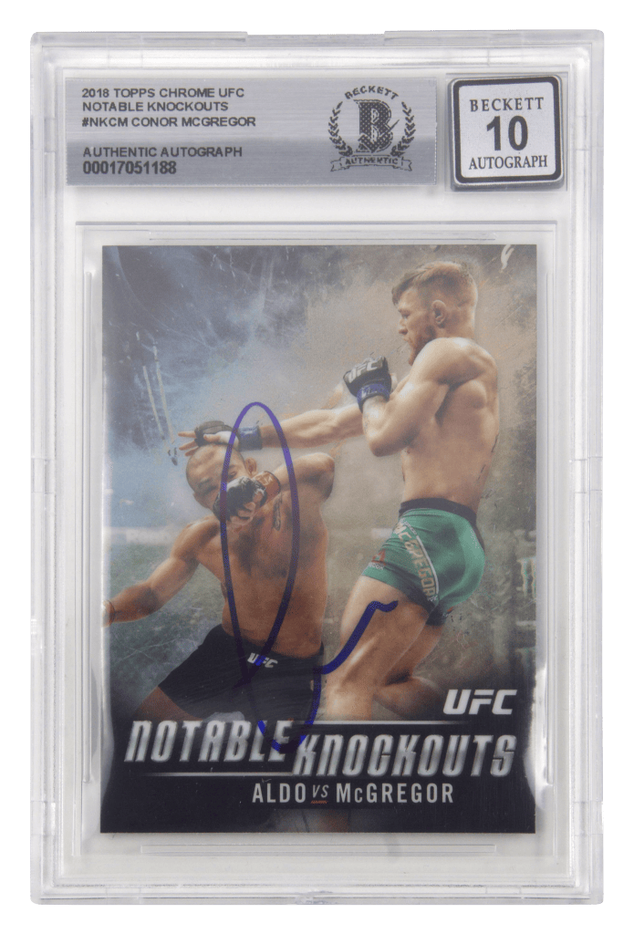 Conor McGregor Signed 2018 Topps Chrome UFC Notable Knockouts – BGS 10 Autograph