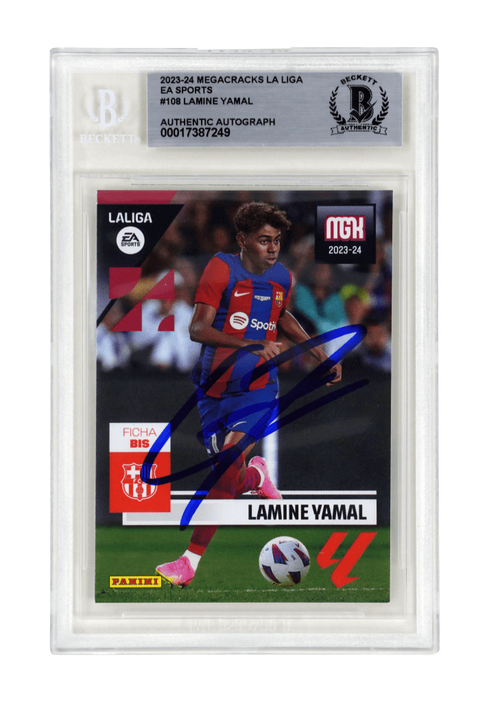 Lamine Yamal Signed 2023-24 Panini Megacracks LA LIGA #108BIS – BGS AUTHENTIC