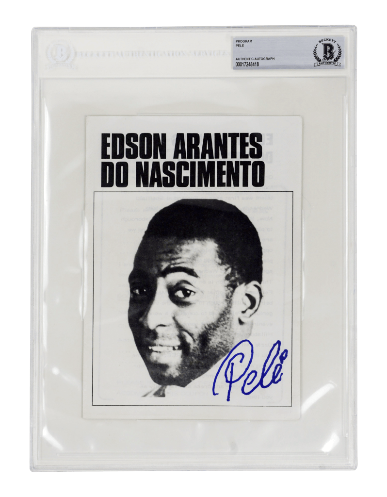 Pele Signed Soccer Program – PSA AUTHENTIC