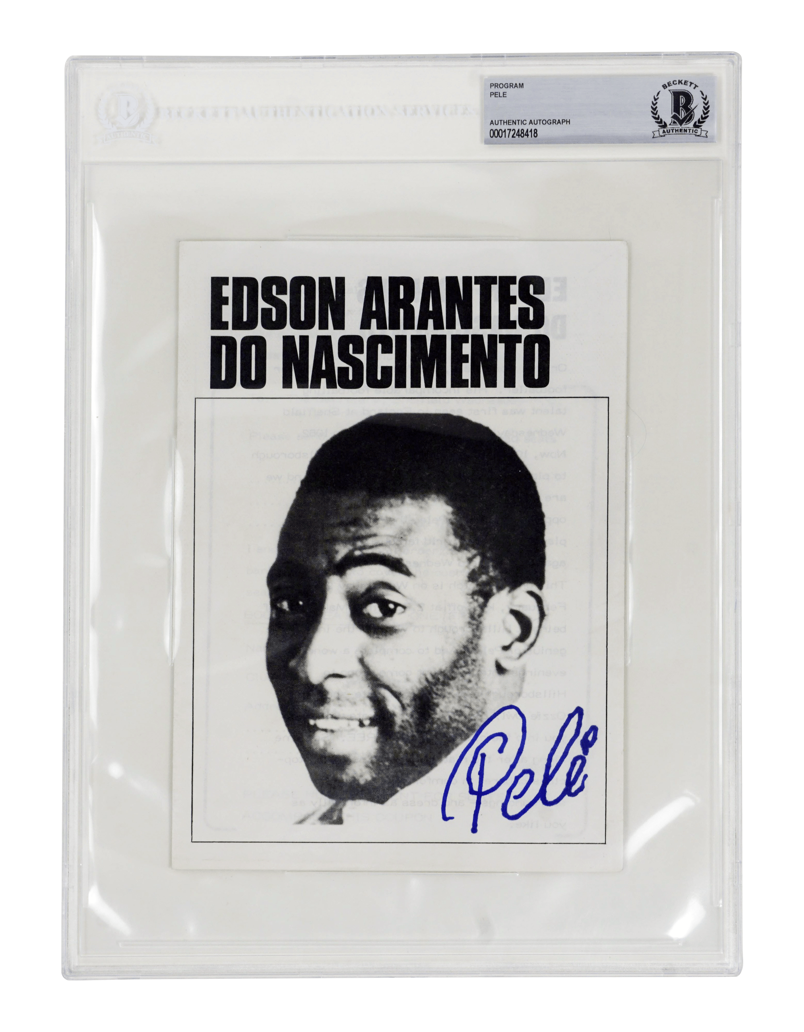 Pele Signed Soccer Program – PSA AUTHENTIC