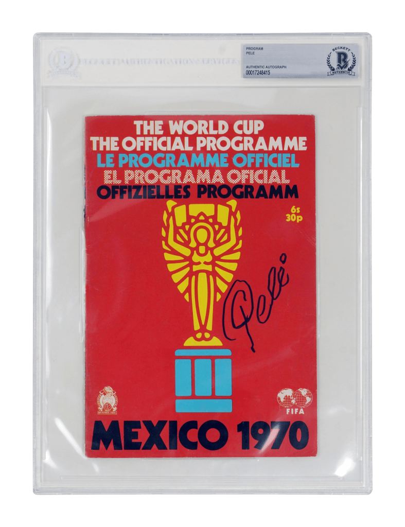 Pele Signed MEXICO 1970 WORLD CUP OFFICIAL Soccer Program – PSA AUTHENTIC