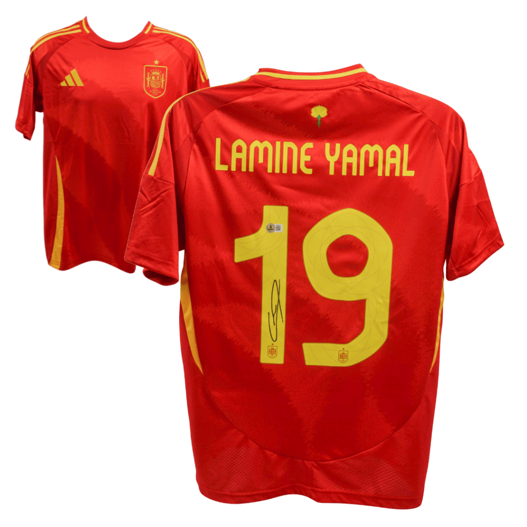 Lamine Yamal Signed Spain National Home Soccer Jersey #19 – BECKETT COA