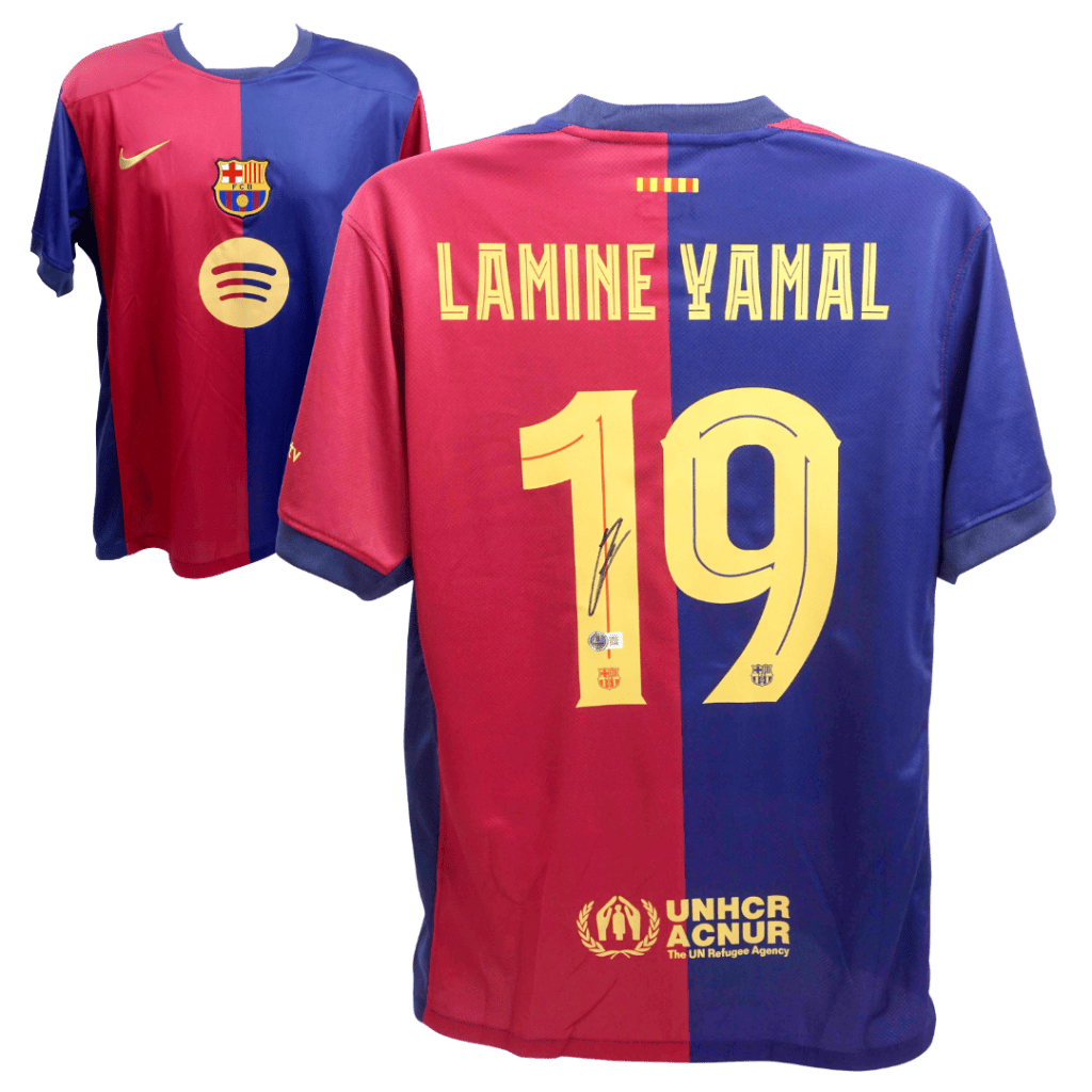 Lamine Yamal Signed FC Barcelona Home Soccer Jersey #19 – BECKETT COA