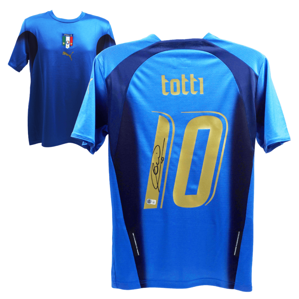 Francesco Totti Signed Italy National Home Soccer Jersey #10 – BECKETT COA