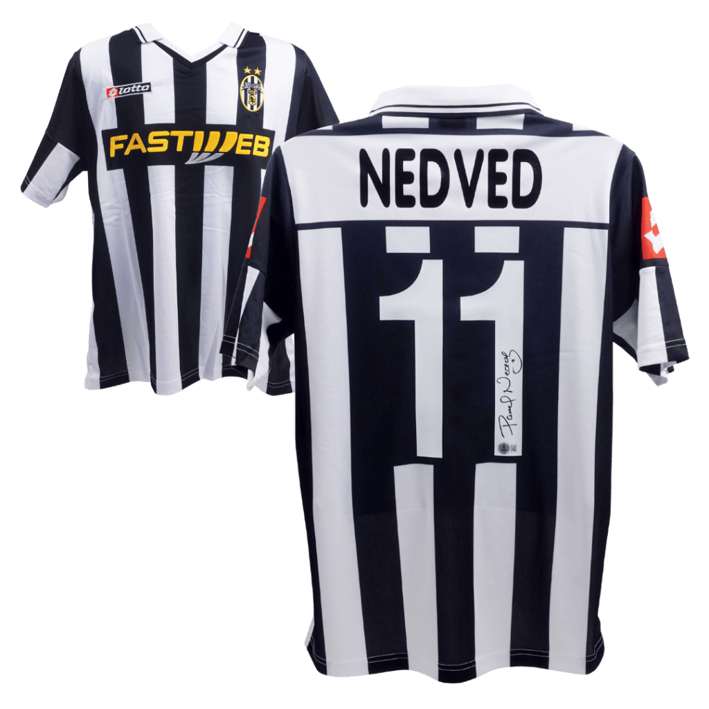 Pavel Nedved Signed Juventus Home Soccer Jersey #11 – BECKETT COA