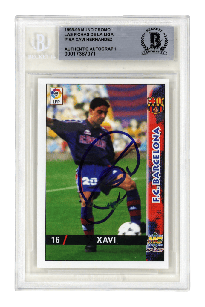 Xavi Hernandez Signed 1998-99 Mundicromo Las Fichas De La Liga #16A – BGS AUTH