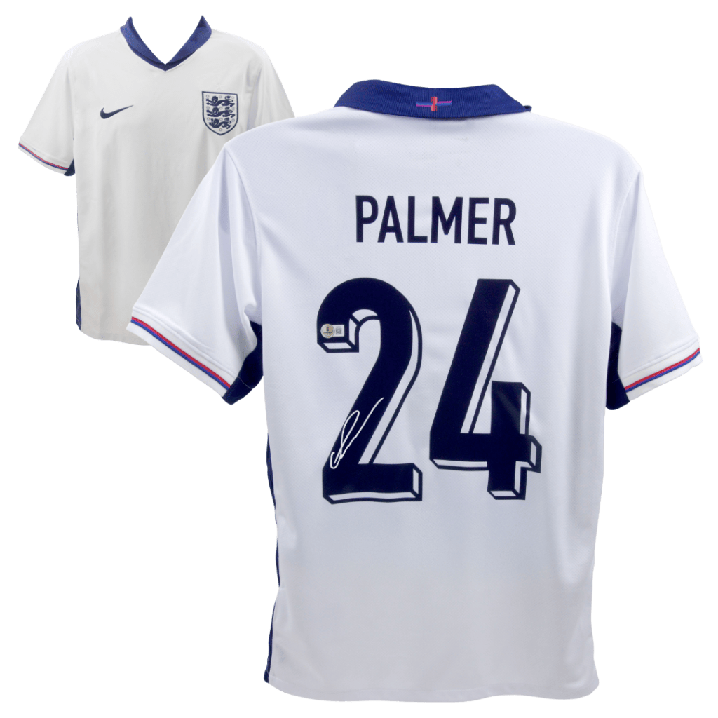 Cole Palmer Signed England National Home Soccer Jersey #24 – BECKETT COA