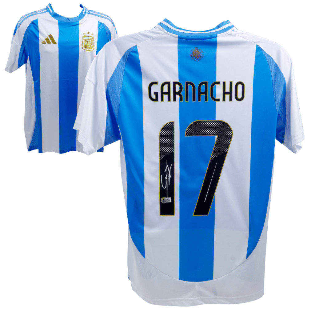 Alejandro Garnacho Signed 2024-25 Argentina Home Soccer Jersey #17 – Beckett COA