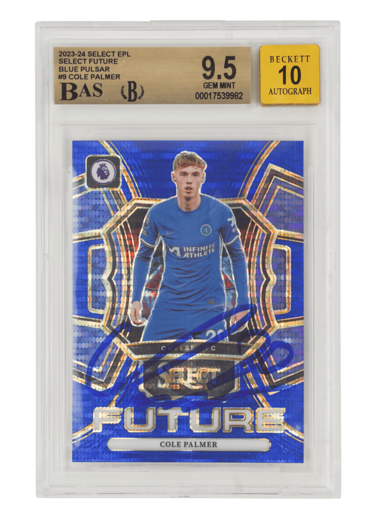 Cole Palmer Signed 2023-24 Panini Select EPL Blue Pulsar – BGS 9.5 AUTO 10