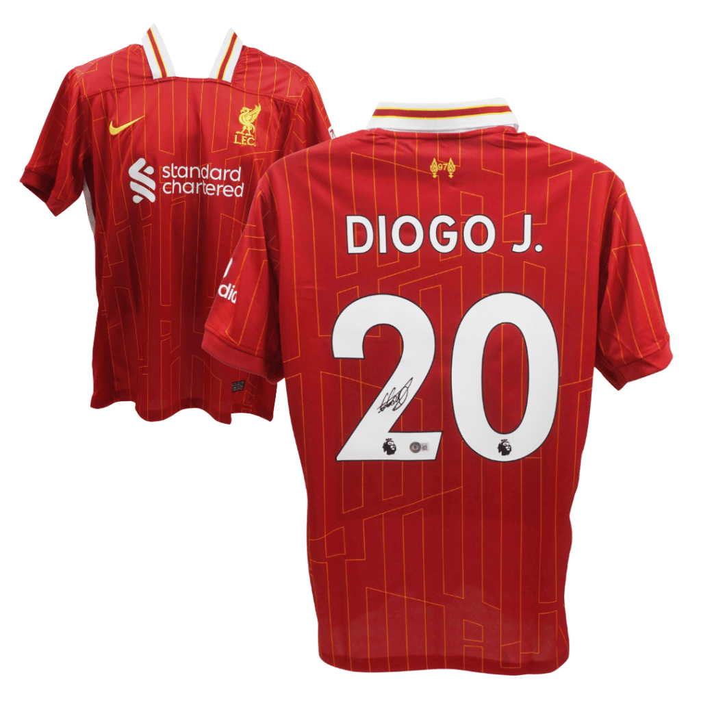 Diogo Jota Signed Liverpool Home Soccer Jersey #20 with Beckett COA