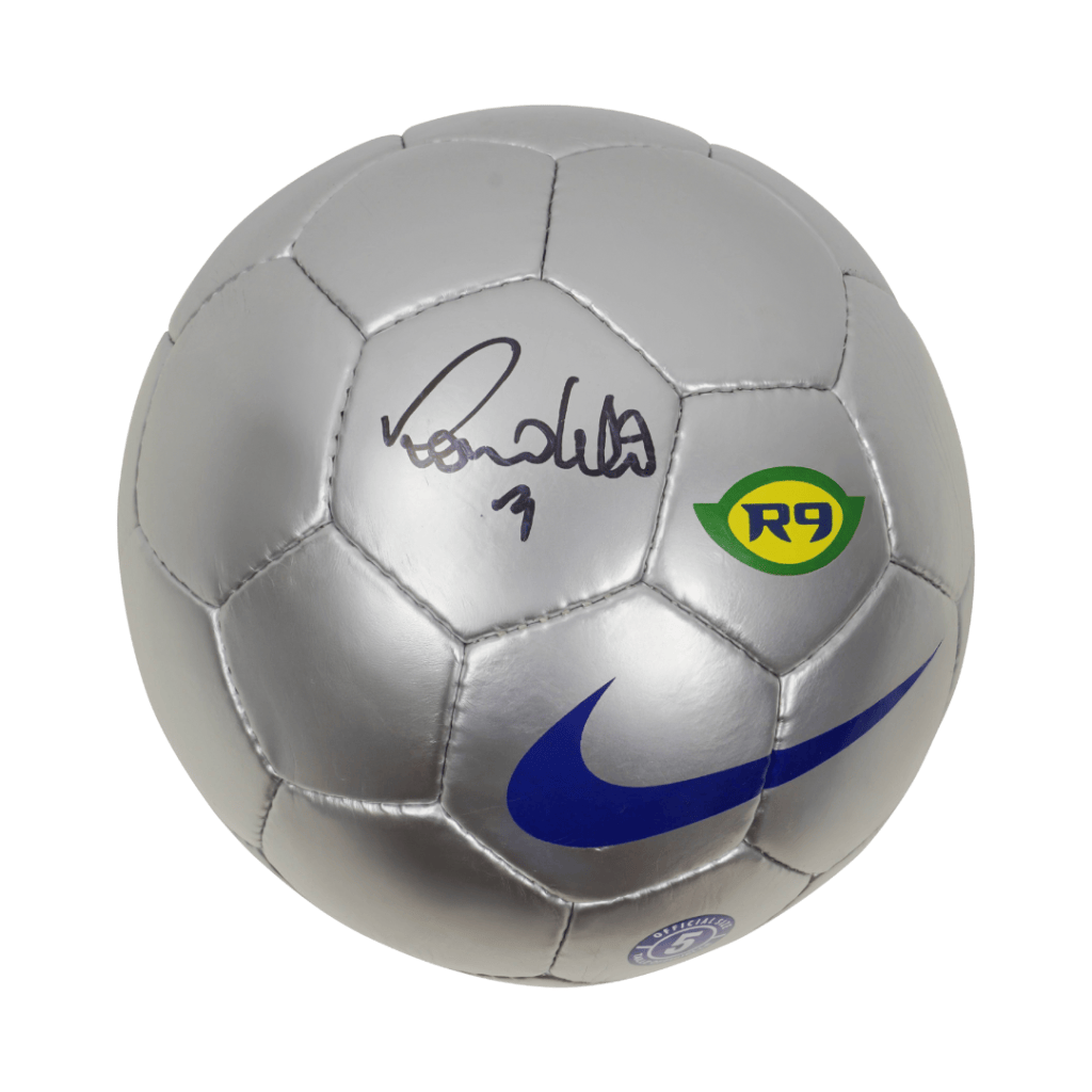 Ronaldo Nazario Signed Nike R9 Soccer Ball with Beckett COA