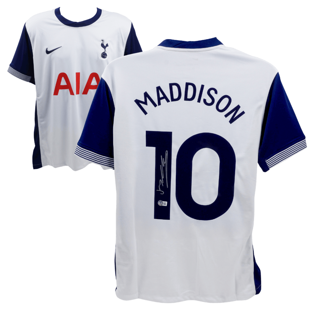 James Maddison Signed Tottenham Hotspur Home Soccer Jersey #10 with Beckett COA