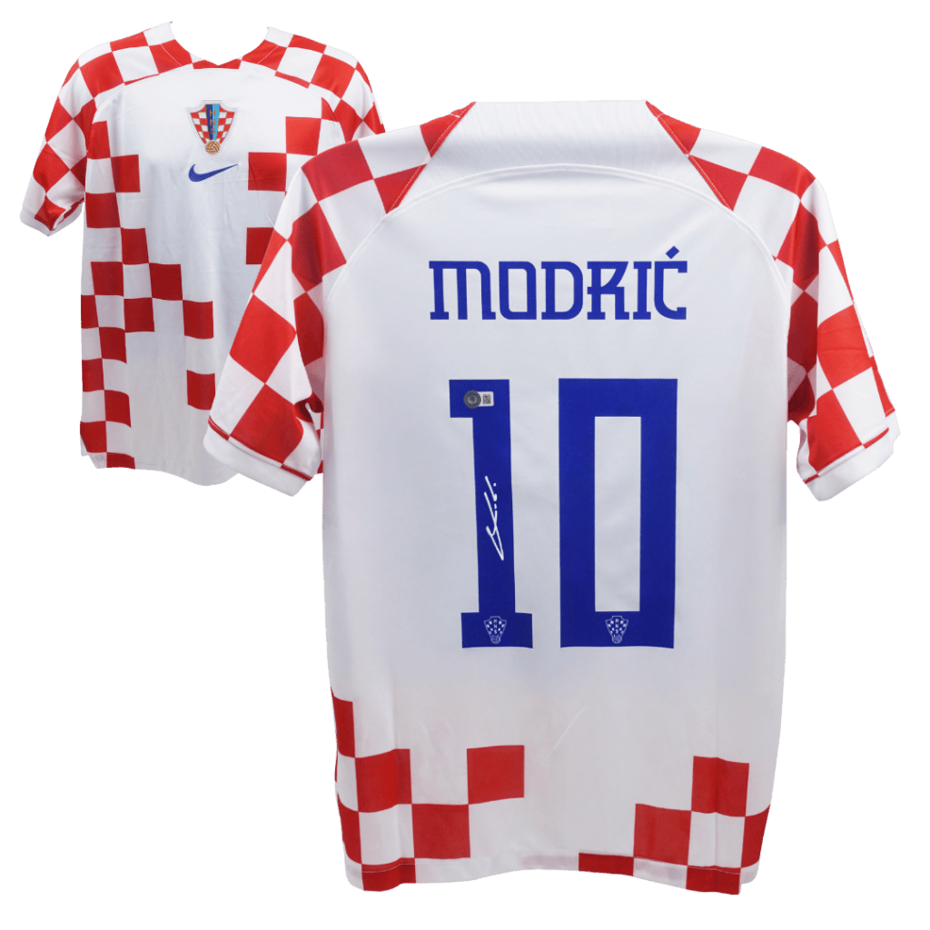 Luka Modric Signed Croatia National Home Soccer Jersey #10 – BECKETT COA