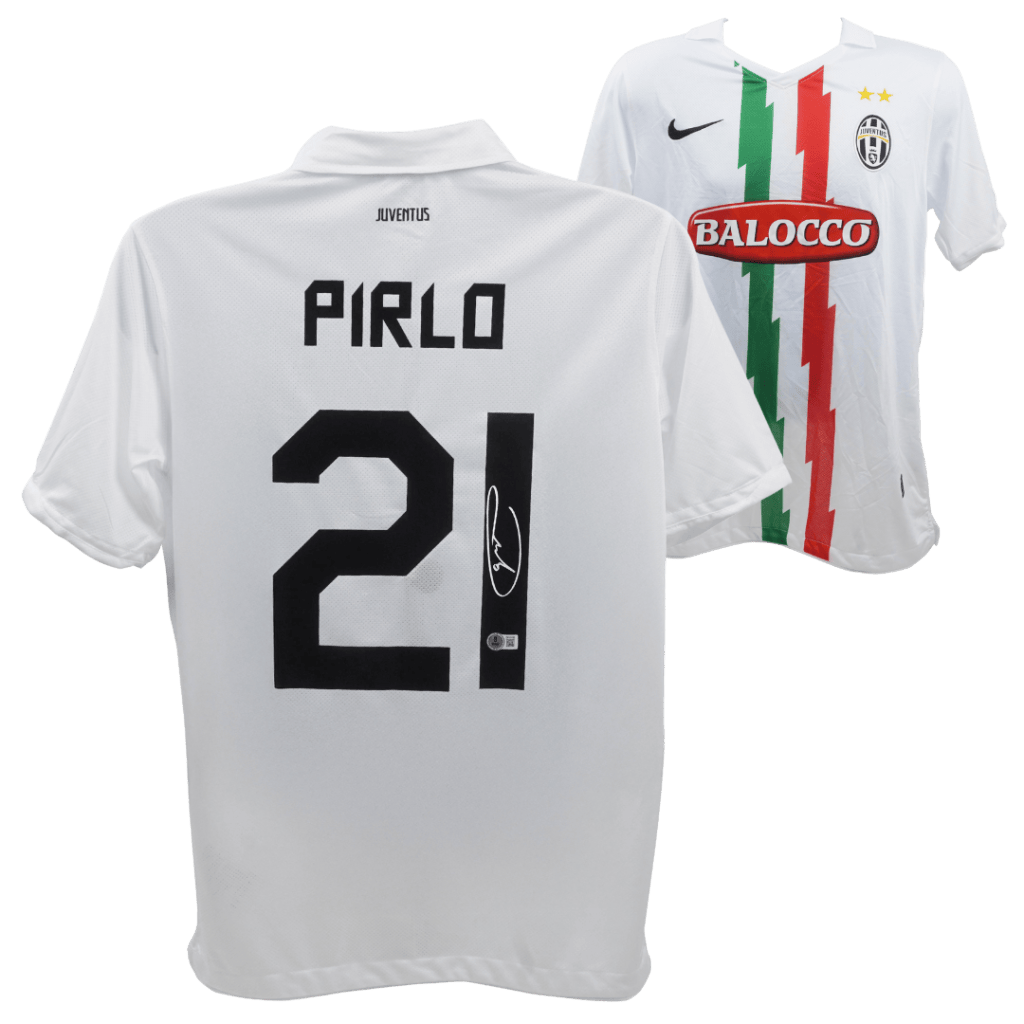 Andrea Pirlo Signed Juventus Away Soccer Jersey #21 – BECKETT WITNESS